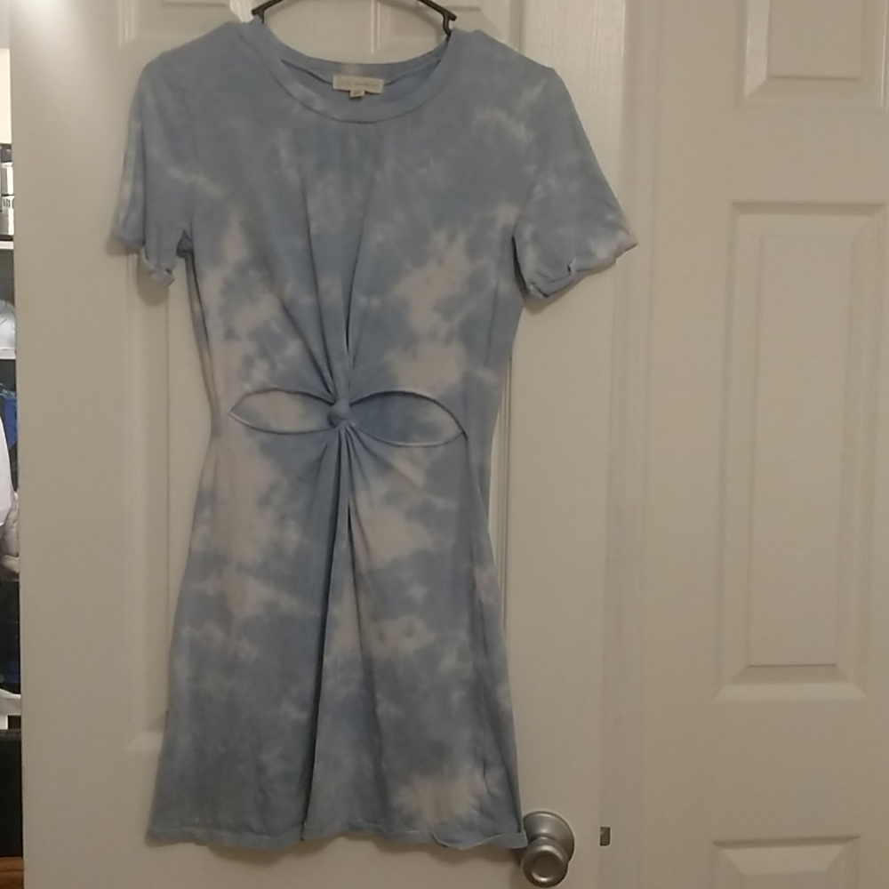 Light blue tie dye dress